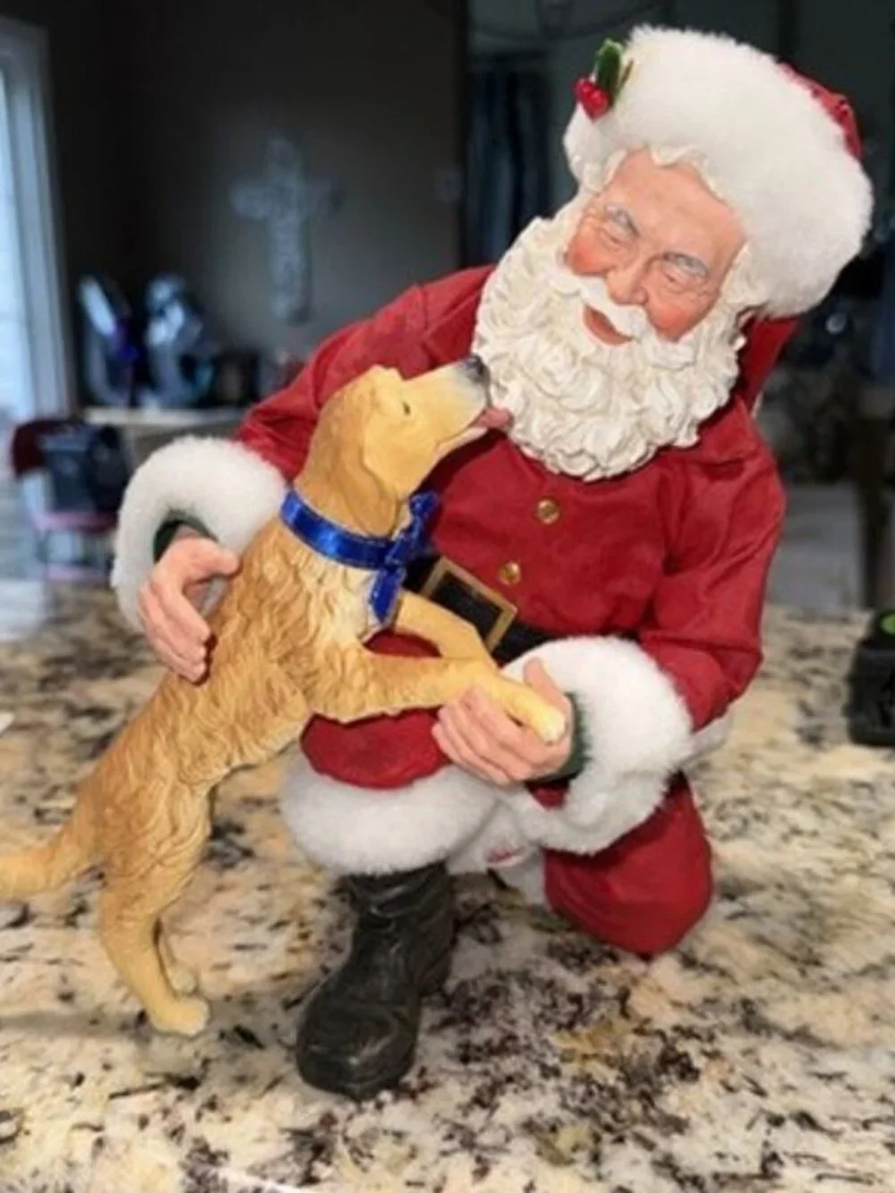 Possible Dreams Santa with Dog Figurine “Good Boy Santa”